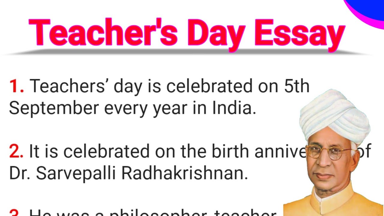 teachers day essay in english for class 1