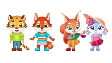 Unity 2D Animations. Made for "Choose Your Character" screen in "Binky academy" app