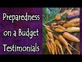 Preparedness on a Budget Testimonials