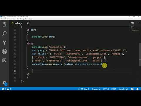 Multiple rocords insertion in mysql with node js