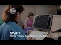 1980s footage from bank of new zealand talking about swift