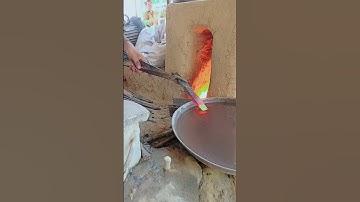 Tempring of chisel #blacksmith #welding #viral #woodworking #shortvideos #forging #machine