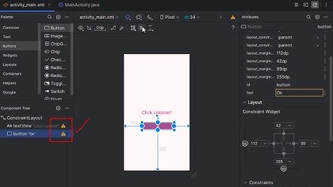 Use of Strings and resolve errors (Hardcoded text, Missing Constraints etc.)  in Android Studio