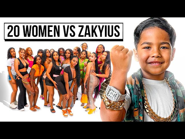 20 WOMEN VS 1 YOUTUBER: ZAKYIUS class=
