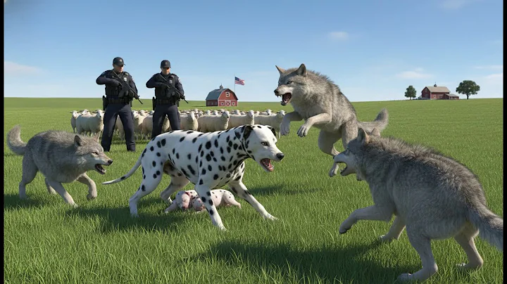 Heroic German Shepherd Saves Dalmatian Family from Wild Wolf Attack 🐾🔥| Wildlife Rescue