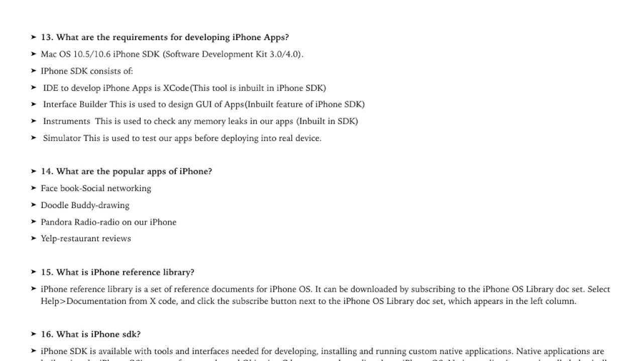 Iphone interview questions