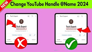 How Change YouTube Handle On Android & iOS (2023) || How To Change YouTube Handle Name