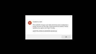 The Sims 4 วิธีแก้ The contents of your user data directory were created by a newer version screenshot 5