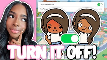 HOW TO TURN OFF CHARACTER MOVEMENT UPDATE! 💃🏼 | with voice 🔈| Toca Life World