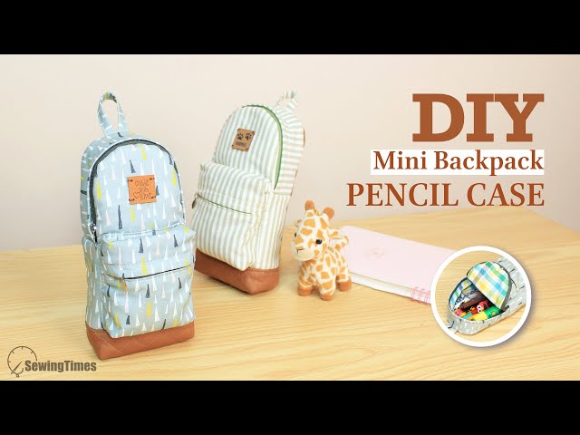 diy mini backpack pencil case Mini Backpack Pencil Case : Cute Zipper Pouch Step-By-Step Sewing Tutorial