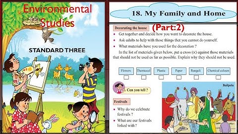 Class 3rd EVS ●18.My Family and Home● 【(Part-2) Page no.109,110,111】