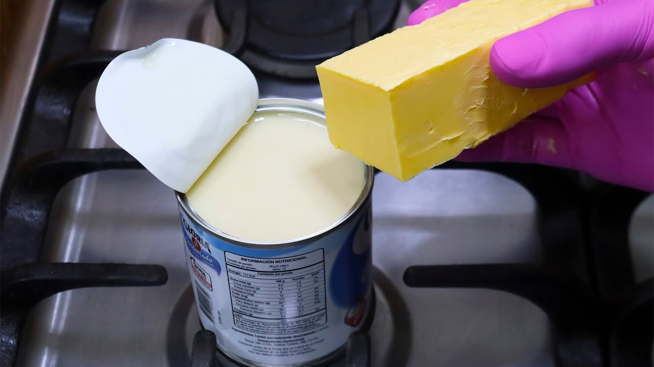 Mezcla leche condensada con Mantequilla y te sorprenderas con el  resultado!!! - YouTube