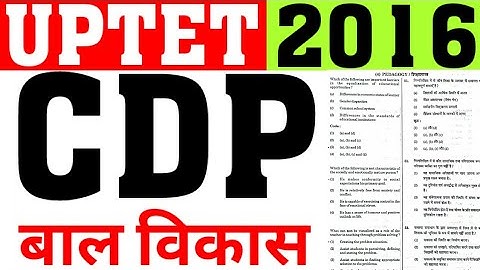 UPTET 2016 CDP PAPER SOLUTION|UPTET PREVIOUS YEAR CHILD DEVELOPMENT & PEDAGOGY PAPER|UPTET PYQ PAPER