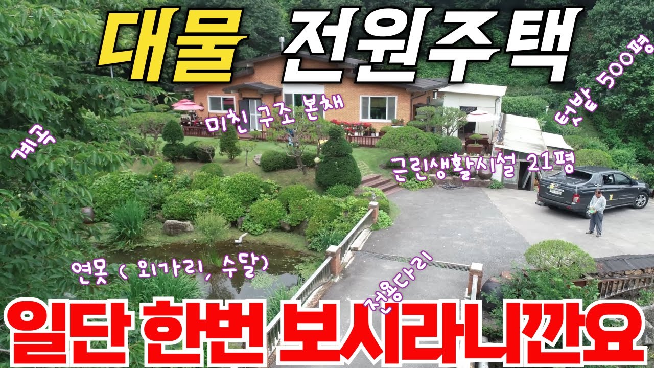 다시 보기 힘든 대물 전원주택 / 일단 한번 보시라니깐요 / 집 연못에 외가리 수달이 찾아와요