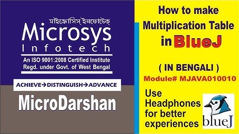 How To Make Multiplication Table In JAVA ||#java ||#multiplication ||#bluej ||#programming ||