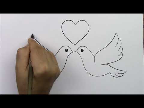 Çok Kolay Kuş Çizimi Adım Adım Nasıl Yapılır - Çizim Hobimiz Karakalem Kolay Çizimleri