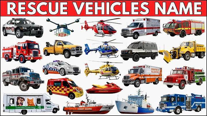 Rescue Vehicles for Kids | Learn Names of Emergency Vehicles | Police Car, Fire Truck and Ambulance