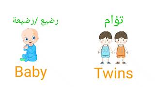 أفراد العائلة والأقارب باللغة الإنجليزية Family members and relatives in English