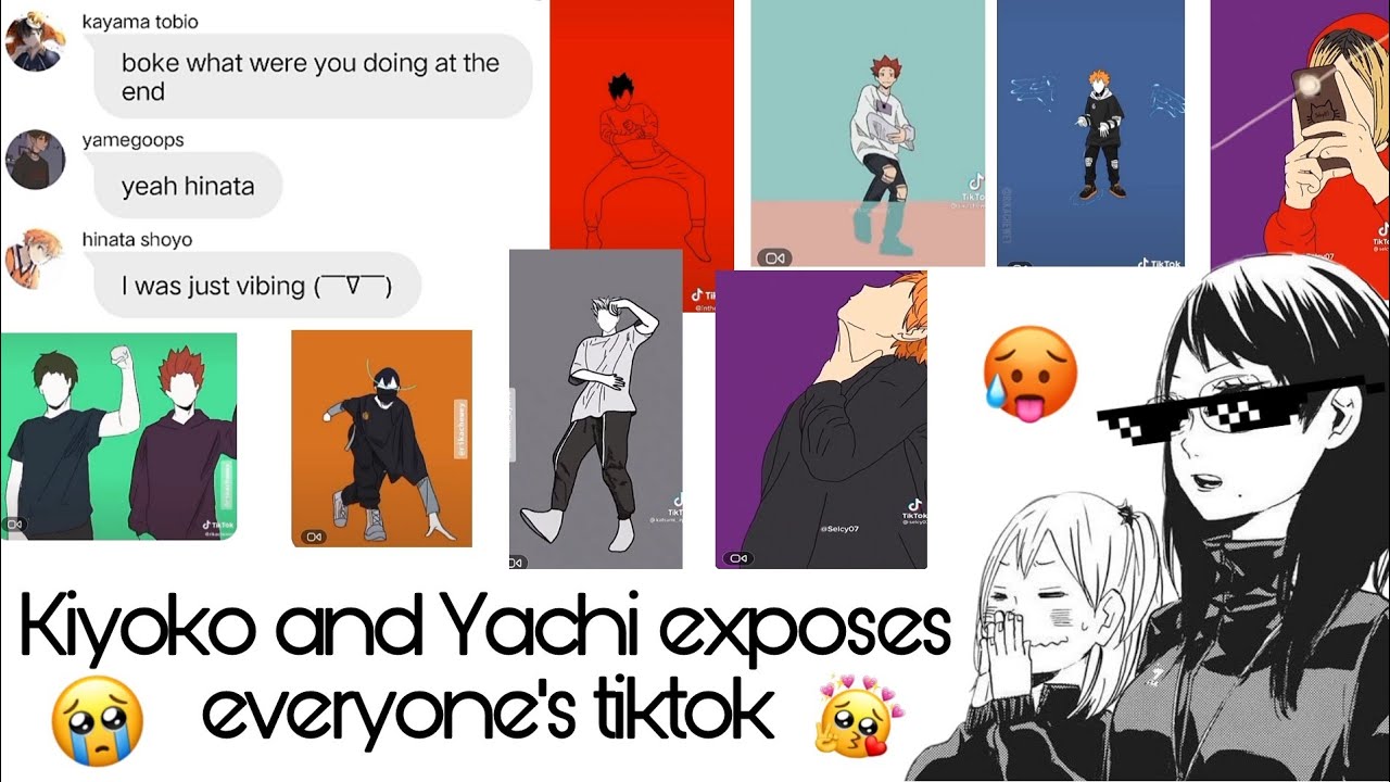 Haikyuu texts: Kiyoko and Yachi exposes everyone's tiktok • hinata harem