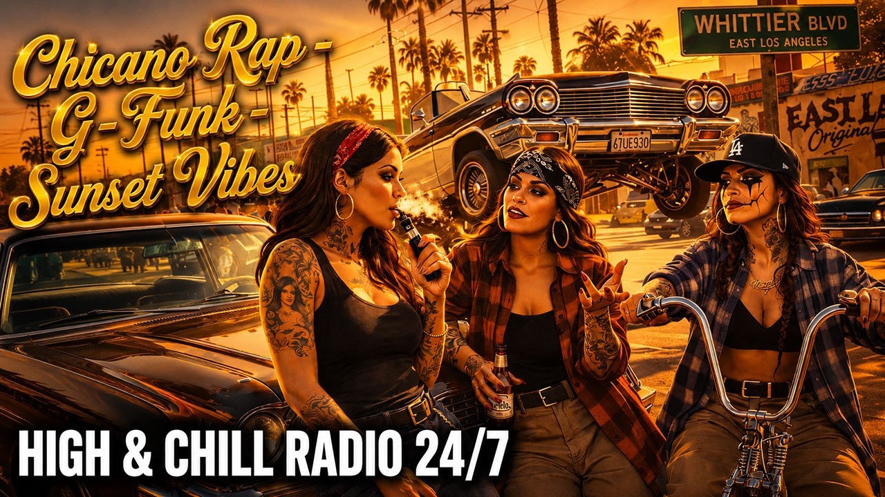 🌅 Chicano Rap & G-Funk Radio 24/7 | Sunset Cruise Vibes | High