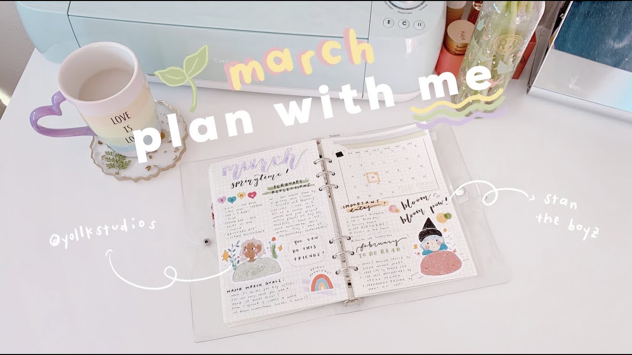 march bullet journal setup | plan with me