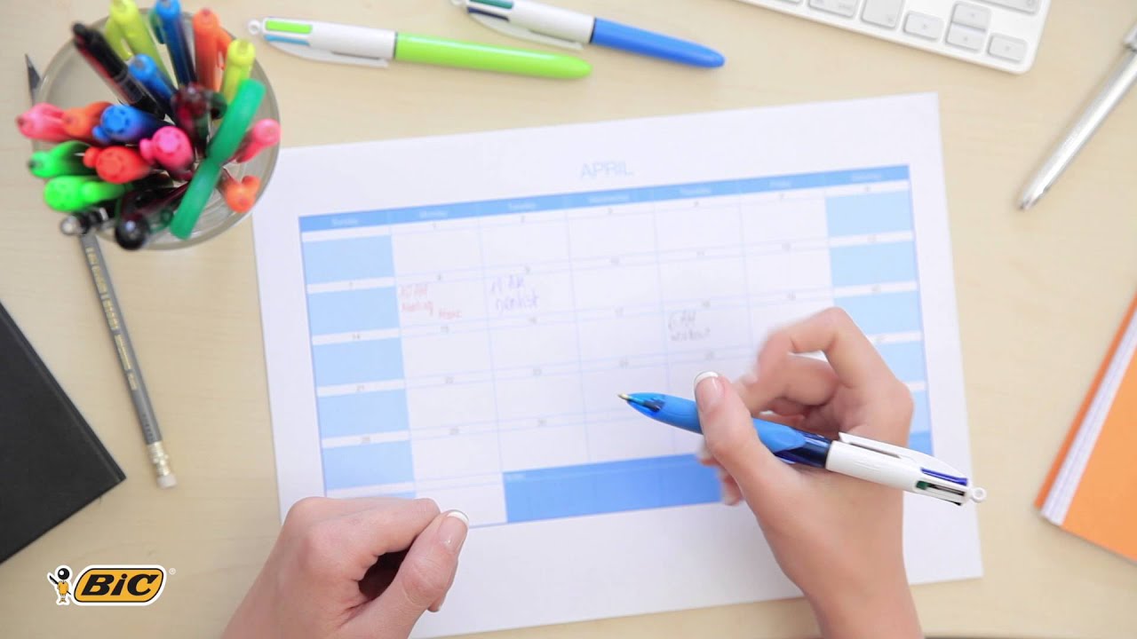 Using BIC 4 Couleurs Grip ballpoint pen - 2016 video products of glycolysis