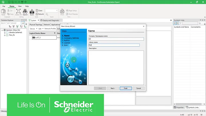 How to Create a Library in EAE v21.1 | Schneider Electric Support