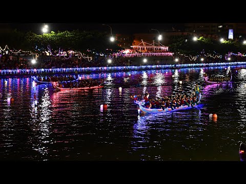 鹿港慶端陽越夜越美麗 夜間龍舟賽點亮福鹿溪畔