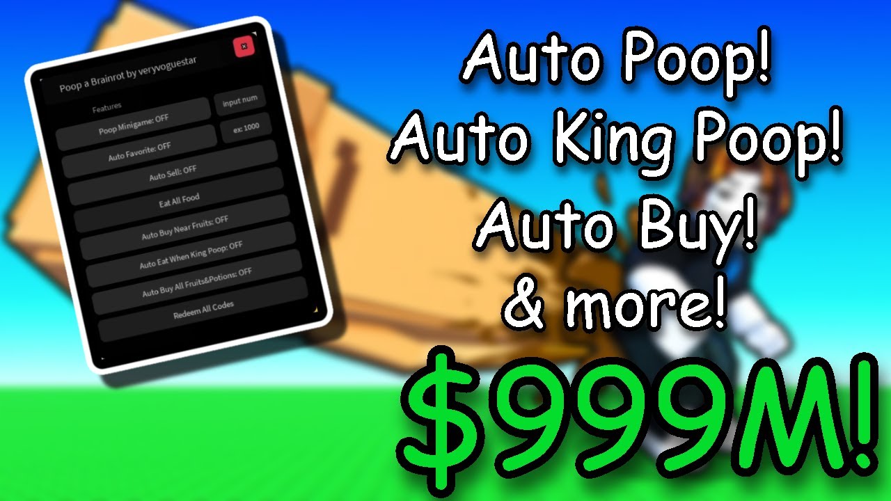 [🎃] Poop a Brainrot 💩 Fast Poop | Auto Poop | Auto Eat | INF Money ...