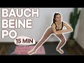 Bauch Beine Po Workout ohne Springen | Schlanke Beine, Runder Po & Flacher Bauch!