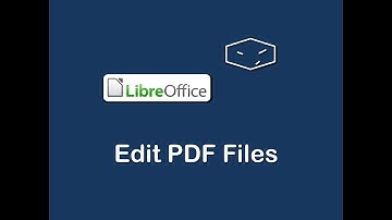 EDIT PDF Files with LibreOffice