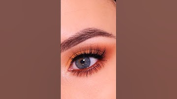 I Tried an Orange Eye Makeup Tutorial #makeup #makeuptutorial  #eyemakeup #shorts #youtubeshorts