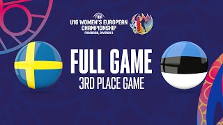 3RD PLACE GAME:SWE v EST | Full Basketball Game | FIBA U16 Women's European Championship 2023