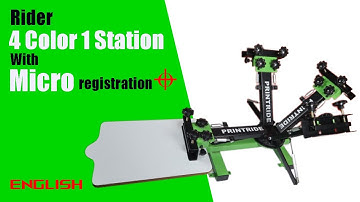 Rider 4 Color 1 Station Screen Printing Machine With Micro Registration | Rider 2.0 (English)