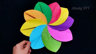 quick​ &​ easy​ wall​ decoration​ paper​ flower​ craft​ idea​s​| wall​ hanging​ paper​ flower​ diy