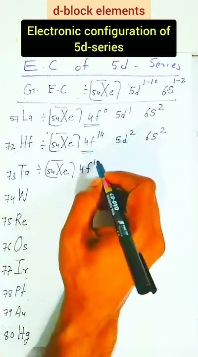 5d series electronic configuration | d block elements - YouTube