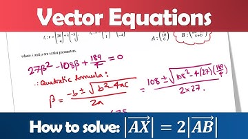 Vector Equations: How to solve |(𝑨𝑿)| = 𝟐|(𝑨𝑩)| using Pythagoras (C4 June 2017 video)