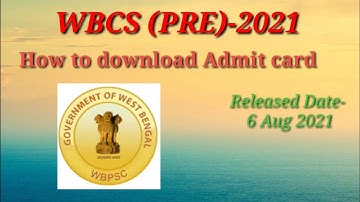 How to download WBCS(Pre)2021 Admit card #youtuberAshamim #wbcspre