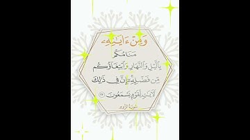 سورة الروم الآية ( 23 )