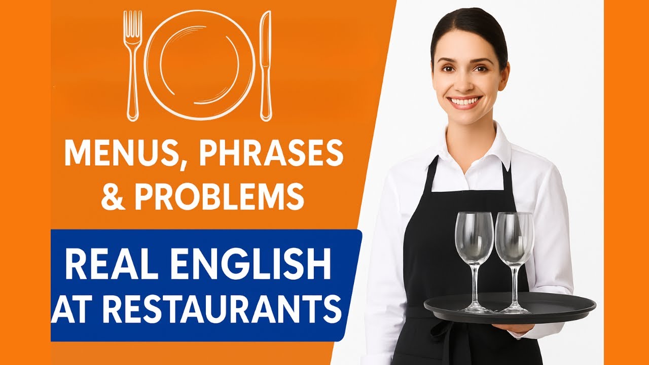 How to Order Food in English at a Restaurant.Easy English Speaking Course,Module 6