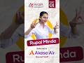 Selected In Akasa Air | Rupal Minda Shares Her Experience #airhostess #shorts @AKSAInternational