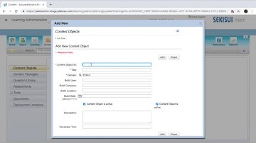 SEKISUI SF LMS ADMIN TRAINING #5 - Uploading Content Objects