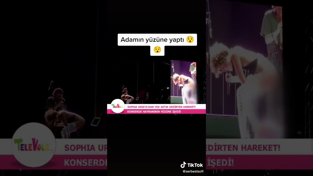 sophia uris hayranının yüzüne işiyor