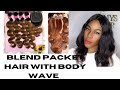 BLEND PACKET HAIRS WITH BODY WAVE CURLS