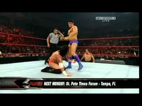 WWE Raw 10 27 08 CM Punk & Kofi Kingston vs Ted DiBiase & Cody Rhodes