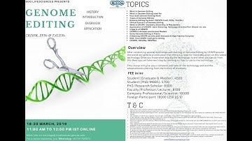 #GenomeEditing #GeneEditing #CRISPR Feedback Video of the course