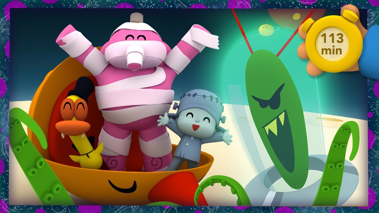 🕸POCOYO & NINA Travel to space on Halloween [113 min]