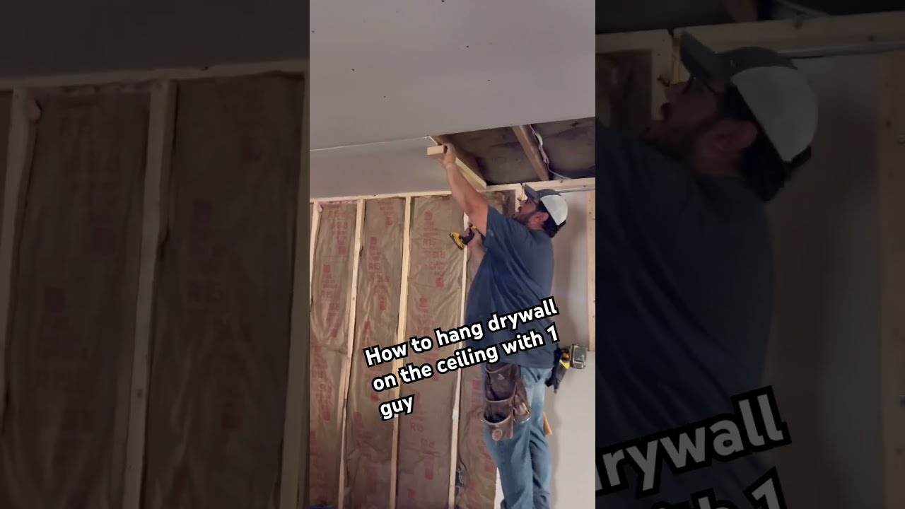 Technique For Hanging Drywall On The Ceiling By Yourself Realestate Realestateinvesting