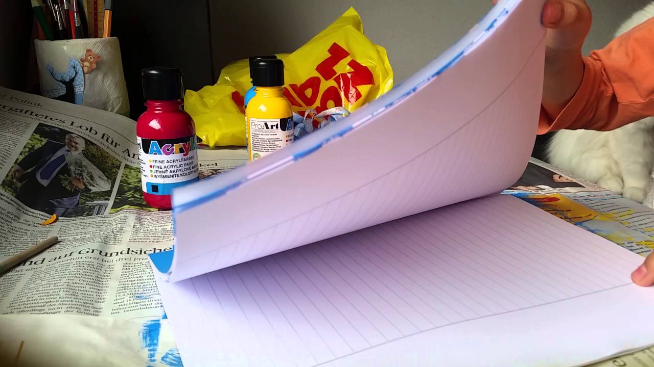 Deutsch Heft verschönern diy YouTube