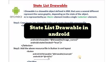 State List Drawable in android || Part 27(8) in Hindi